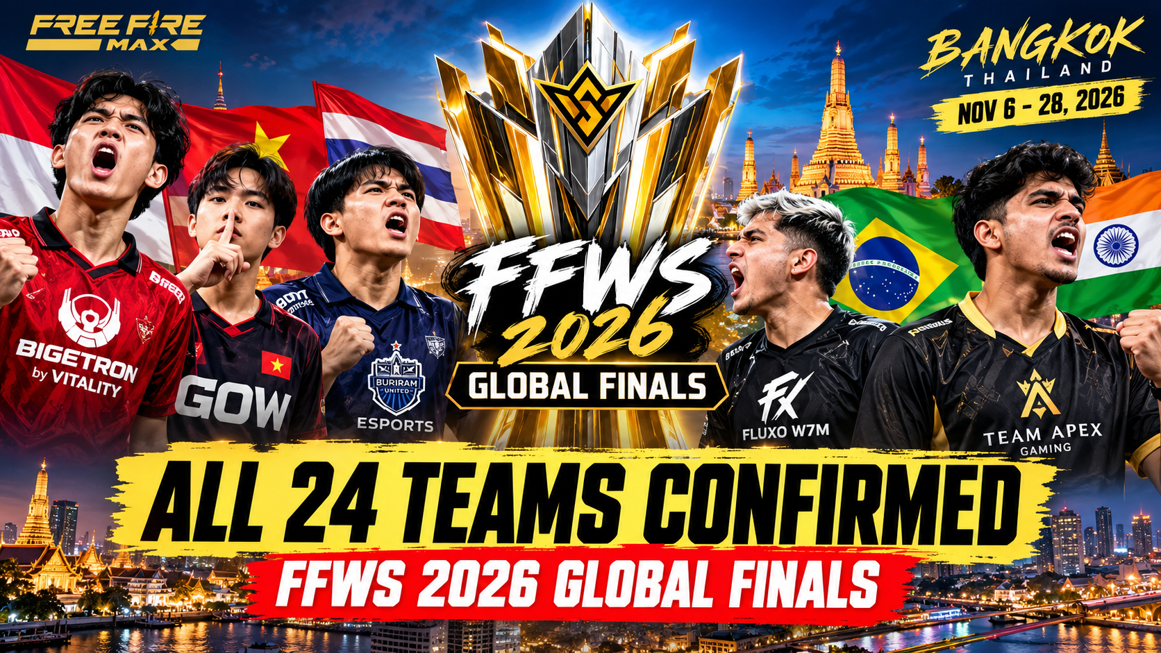 FFWS 2026 Global Finals: All 24 Teams Confirmed for Bangkok Event