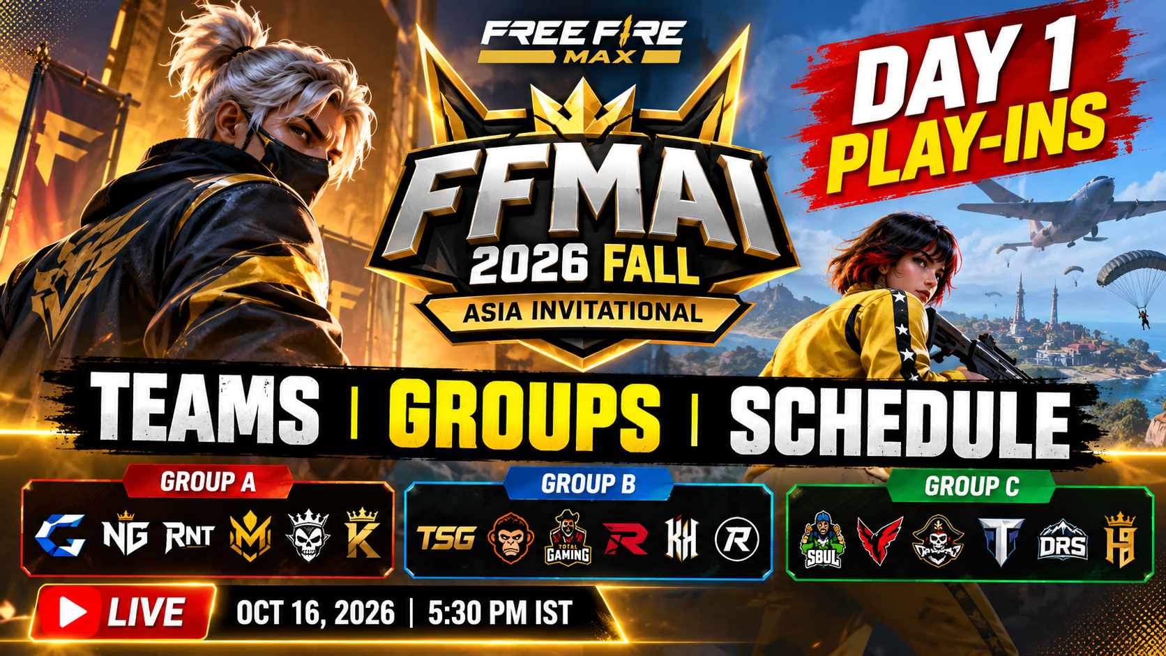 FFMAI 2026 Fall Play-Ins Day 1: Live Streaming, Teams, Groups, and Match Schedule